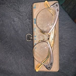 Vintage clear cat-eye glasses